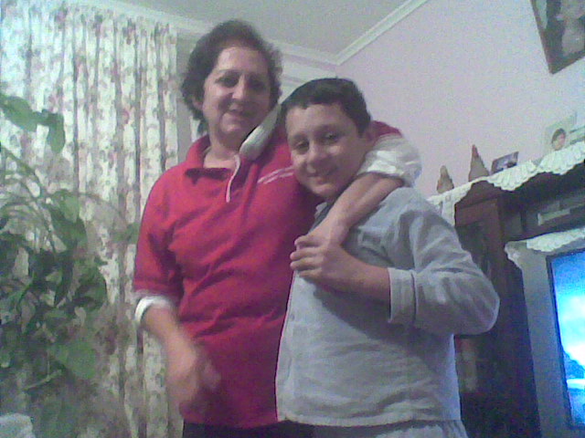 this is me and my son my son is 11 years old and my son's name is denis